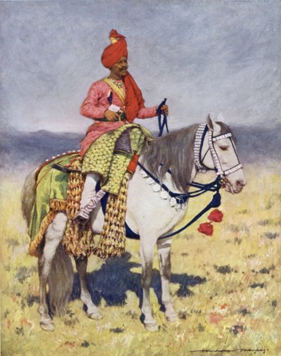 A Famous Dancing Horse, Bombay Chiefs Camp by Mortimer Ludington Menpes